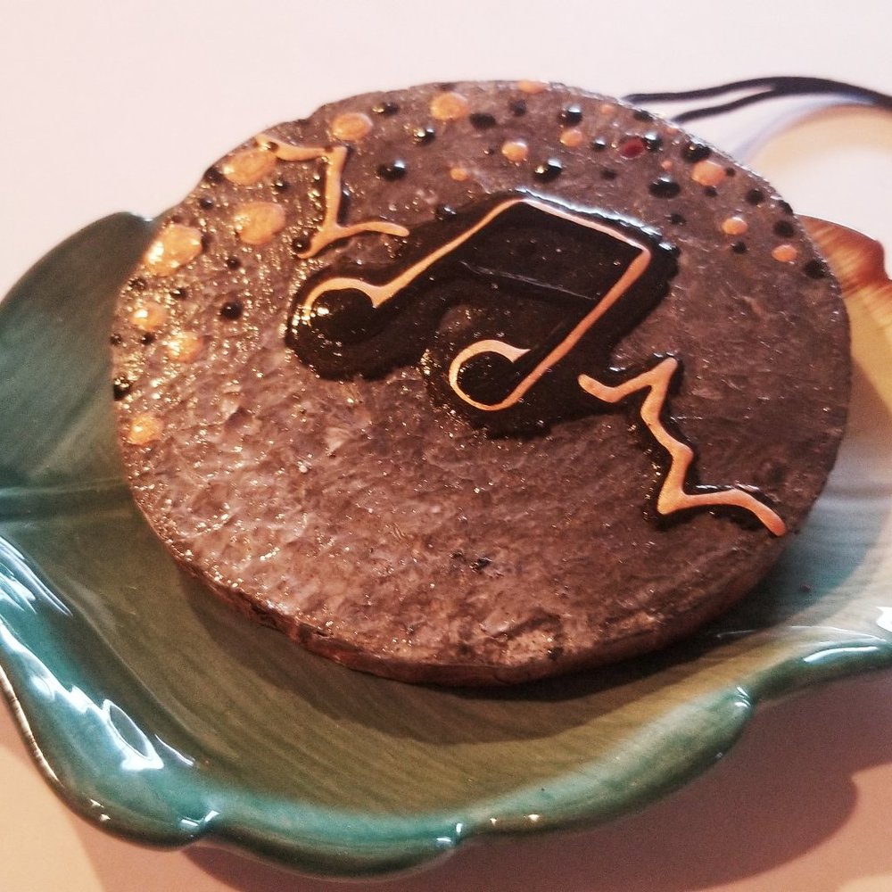 Music note heart beat Ornament.
